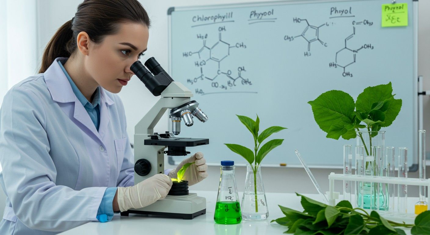 A fitol a klorofill szerkezetének alapvető eleme.