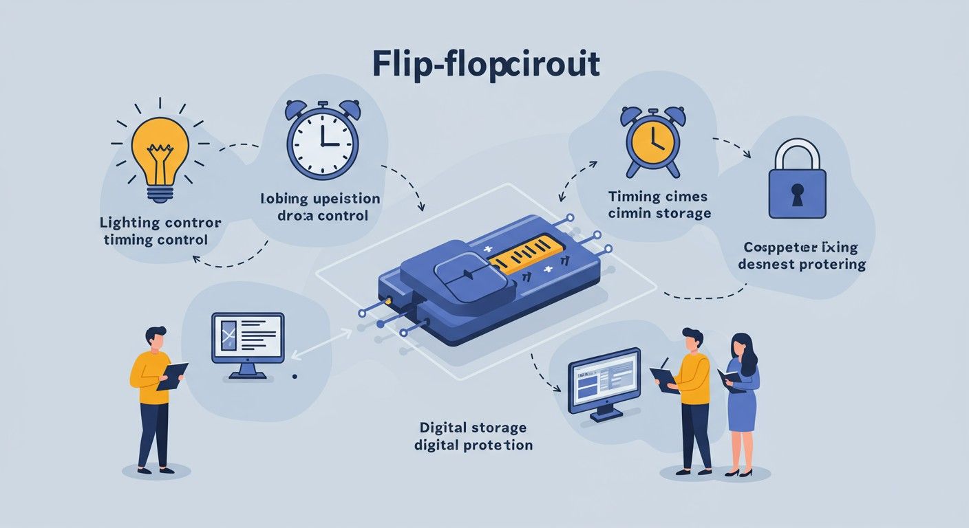A flip-flopok digitális memóriában és adatátvitelben alapvetőek.