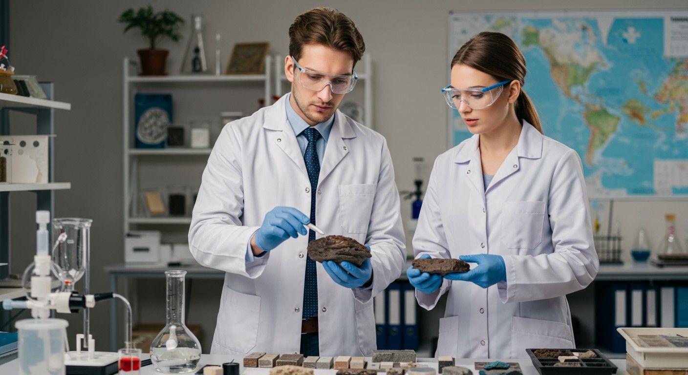 A geokémiai háttér meghatározása laboratóriumi és terepi elemzések kombinációjával történik.