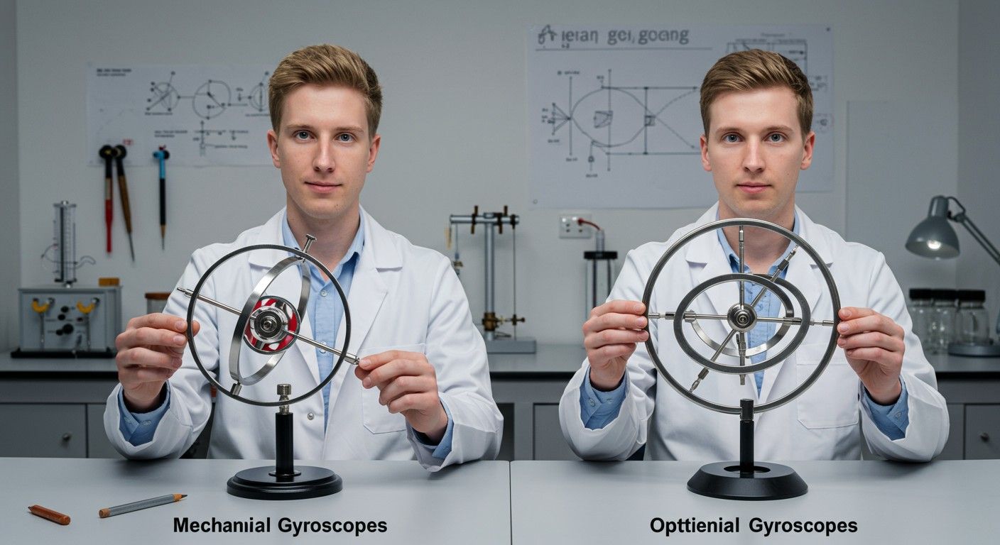 A giroszkópok mechanikus, elektromos és optikai változatai léteznek.