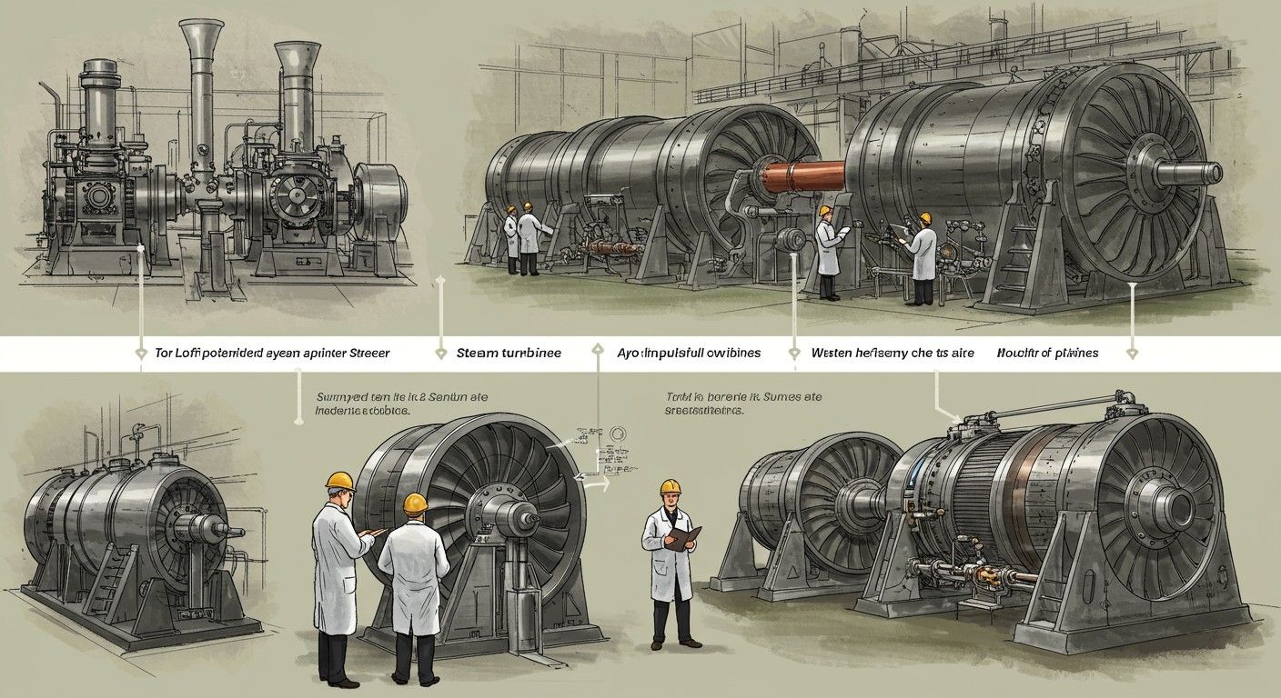 A gőzturbina fejlődése forradalmasította az energia termelést.