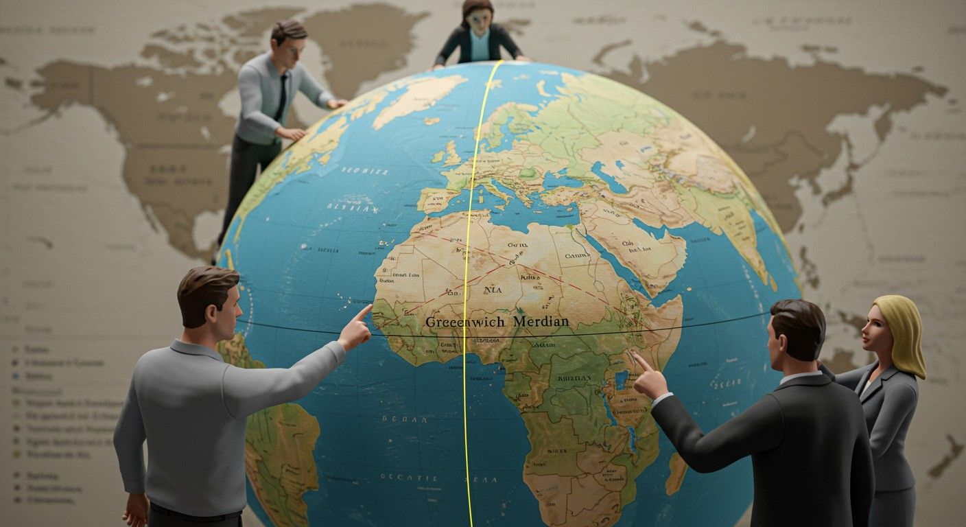 A Greenwichi meridián határozza meg az időzónákat világszerte.