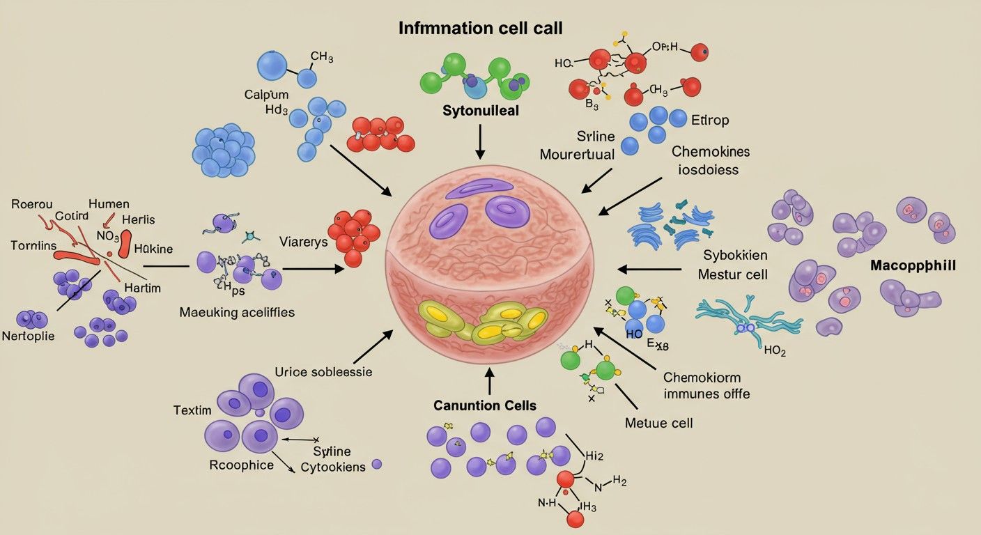 A gyulladás főszereplői: citokinek, makrofágok és neutrofilek.