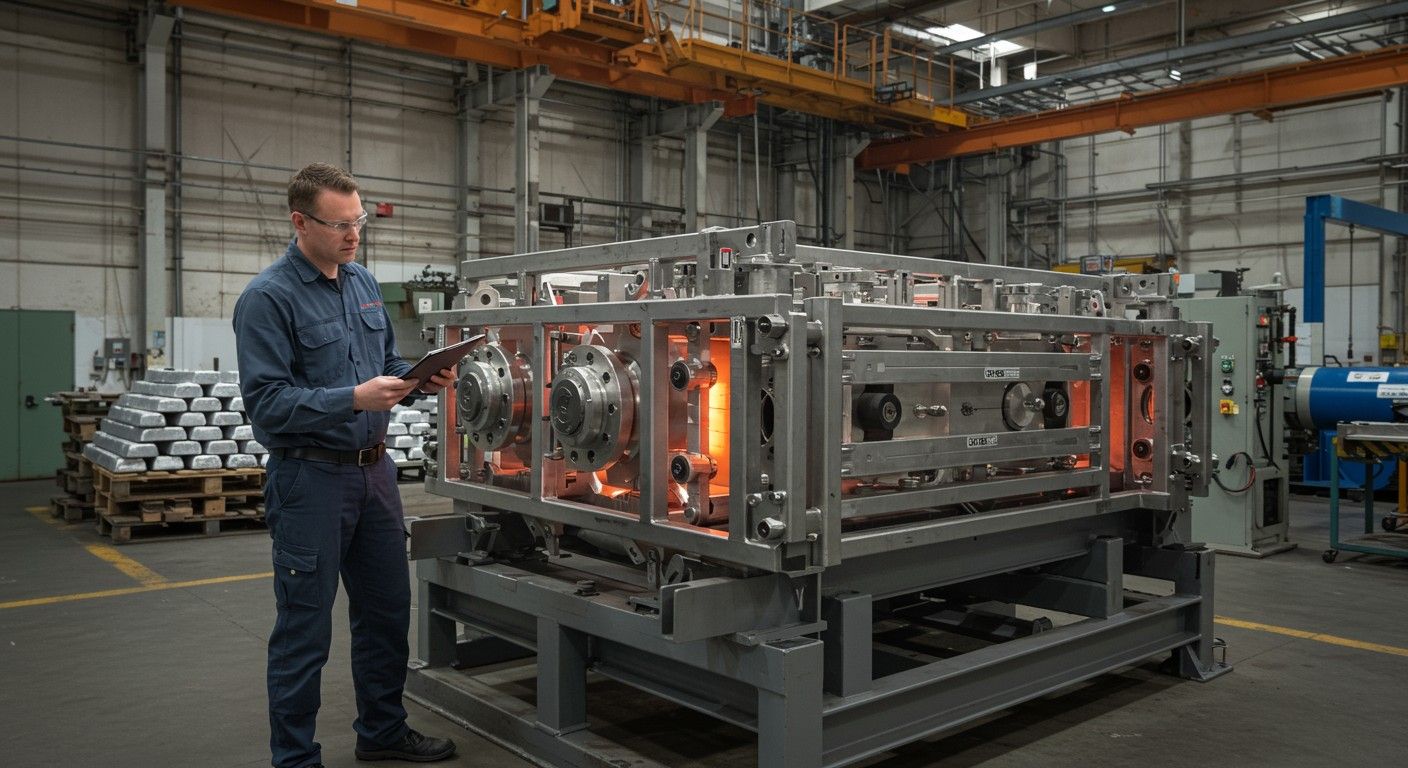 A Hall-Héroult-cella elektrolitikus alumínium előállítást tesz lehetővé.