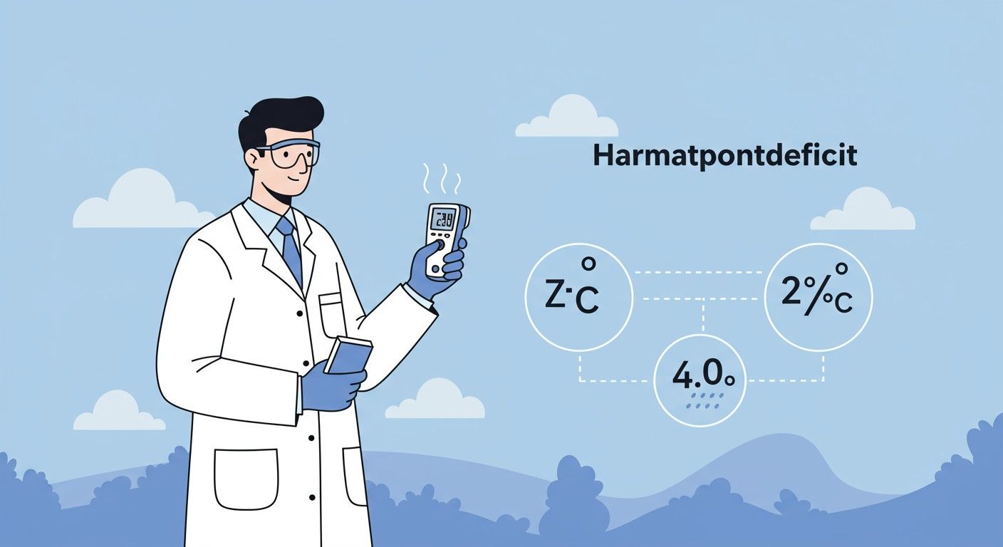 A harmatpontdeficit a légköri páratartalom mérésekor fontos.