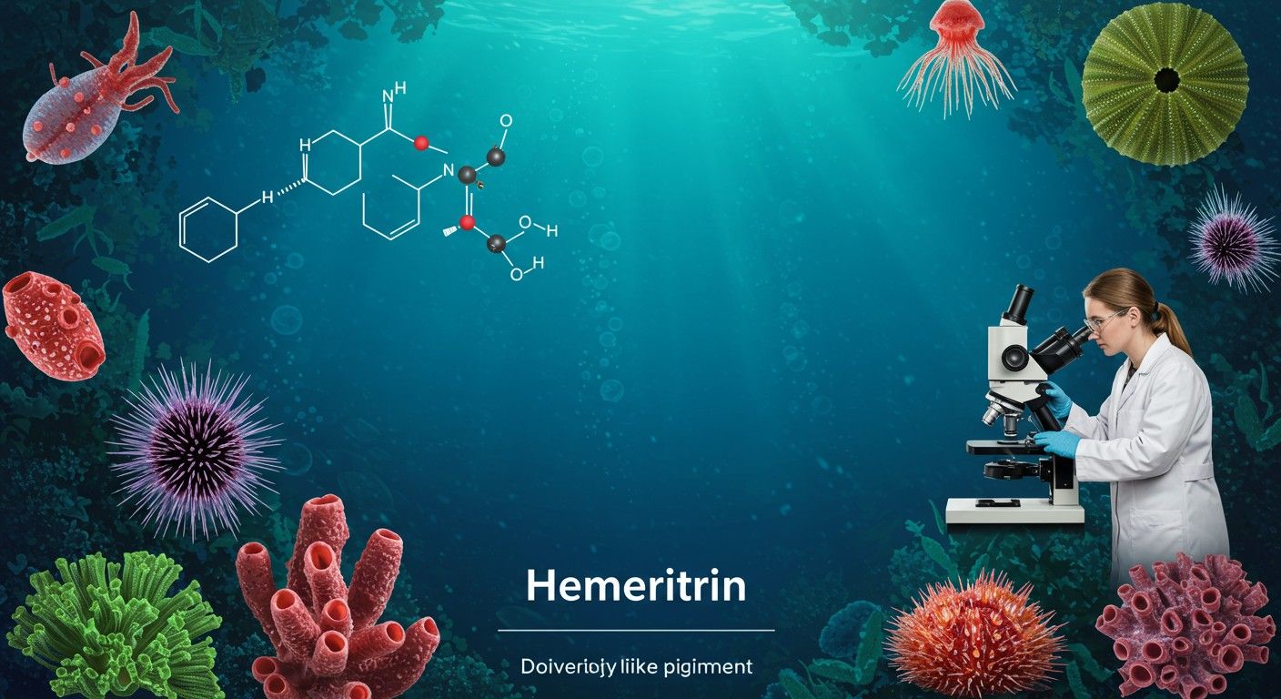 A hemeritrin a tengeri gerinctelenek oxigénszállító pigmentje.
