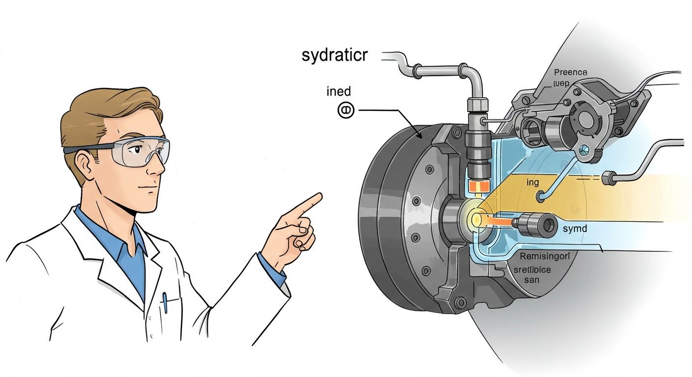 A hidraulika a nyomás továbbításával működteti a fékeket.