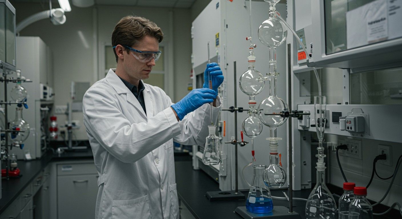 A hidrogén-azidot laboratóriumi körülmények között is előállítják.