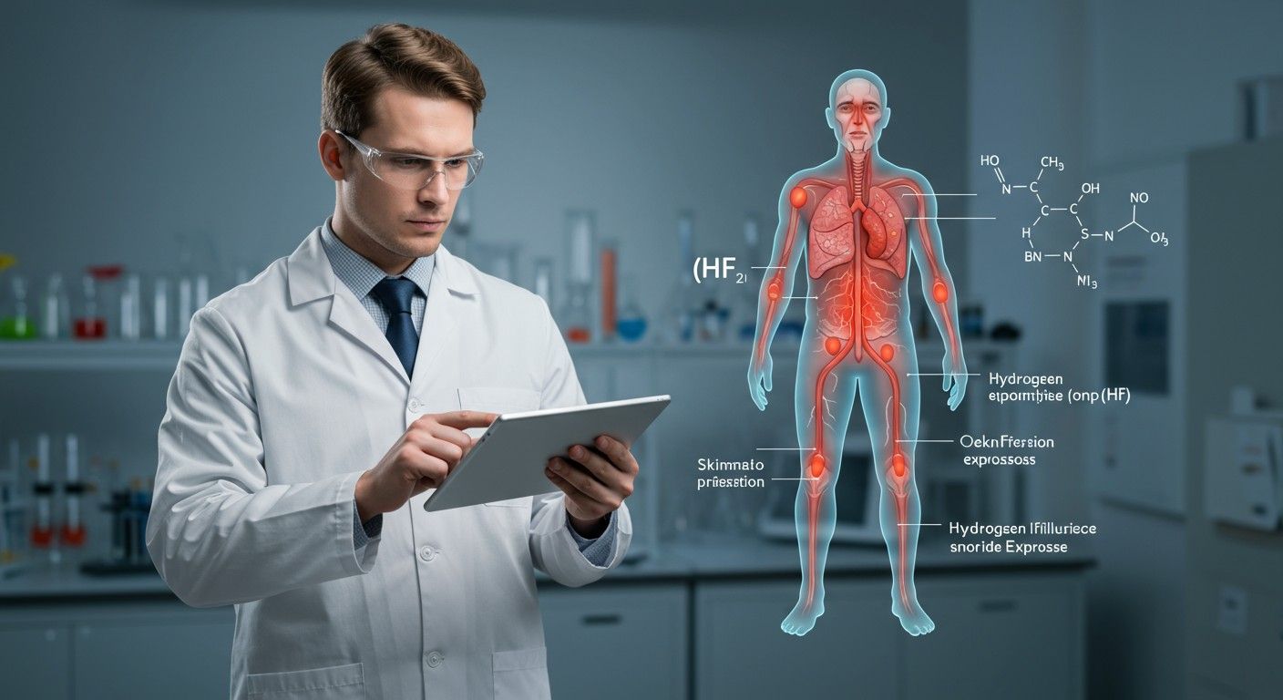 A hidrogén-fluorid súlyos légzőszervi károsodást okozhat.