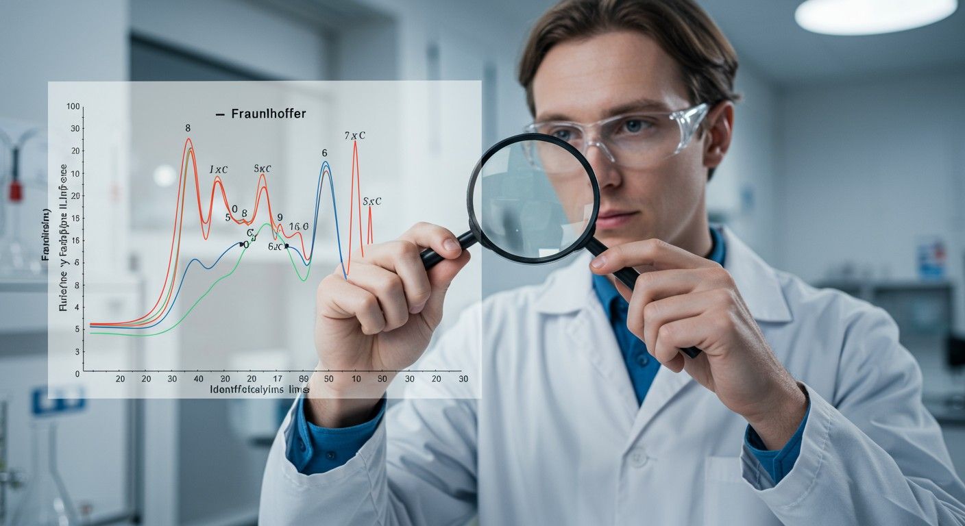 A Fraunhofer-vonalak spektrumon való azonosítása alapvető az asztrofizikában.