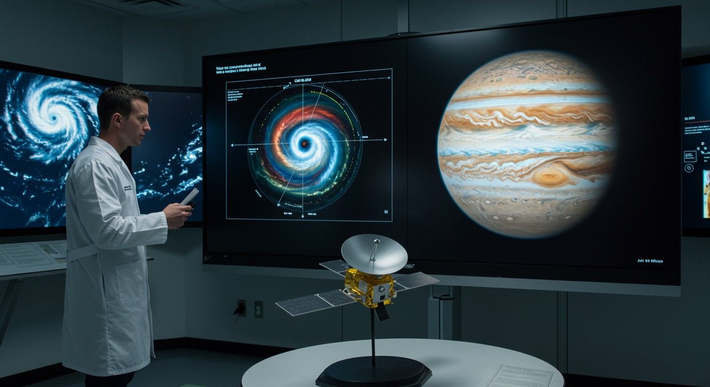 A Galileo szonda felfedezte Jupiter sűrű felhőit.