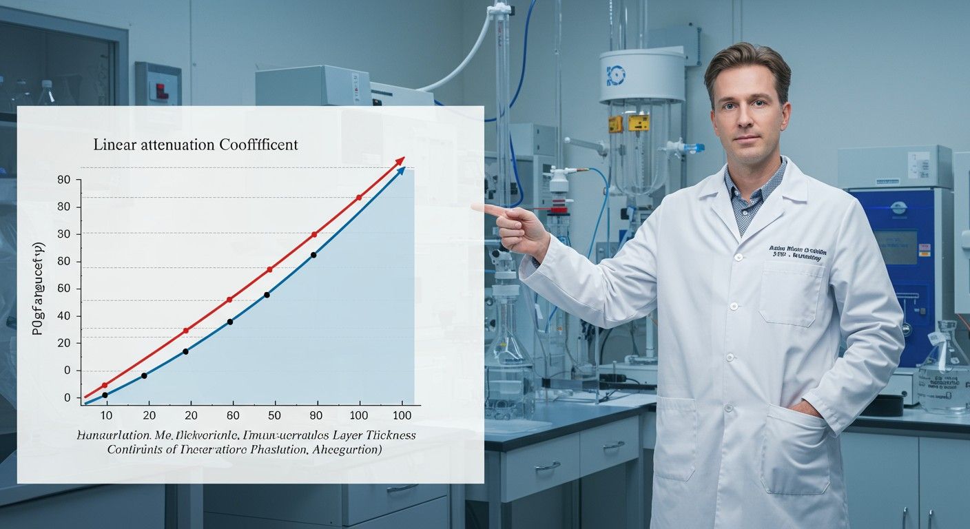 A felezési rétegvastagság csökkenti a sugárzás erősségét.