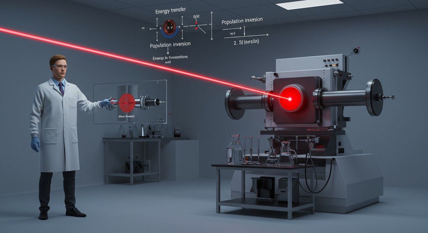 A hélium-neon lézer energiaátvitele populációinverzió révén történik.