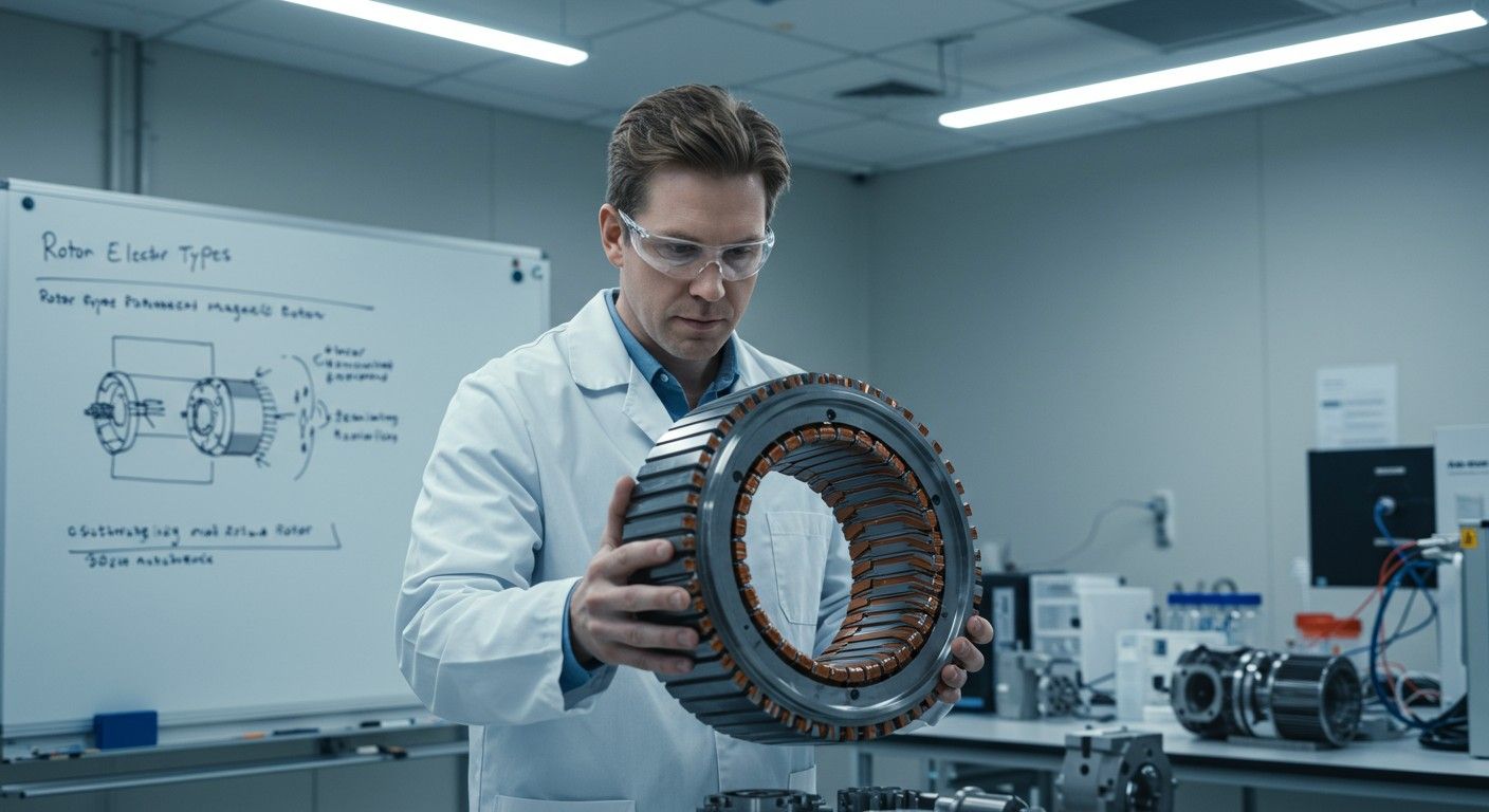 A permanens mágneses forgórész növeli az elektromotor hatékonyságát.
