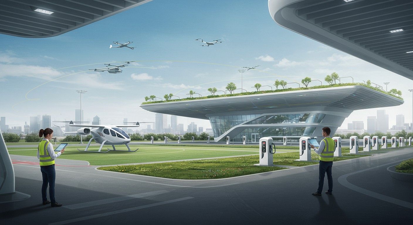 A vertiportok kulcsszerepet játszanak az eVTOL hálózatban.