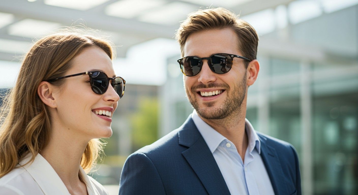 A fényre sötétedő lencsék védik a szemet UV-sugárzás ellen.