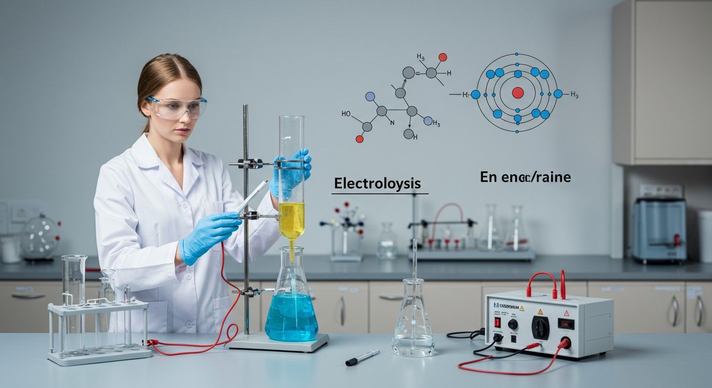 A Faraday első törvénye az elektrolízis során mérhető.