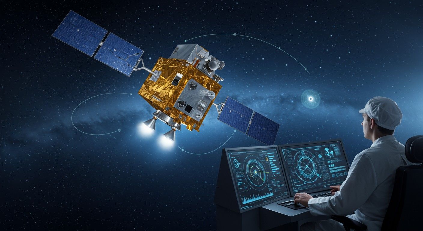 Fékezőrakéták segítik a műholdak biztonságos lebegését.