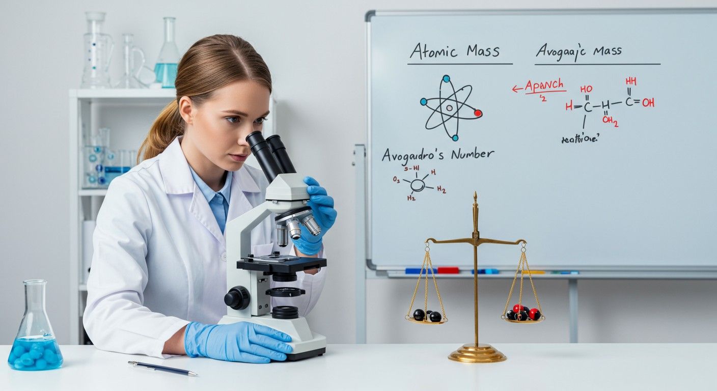 A grammatom az Avogadro-szám alapján határozza meg a moleszámot.