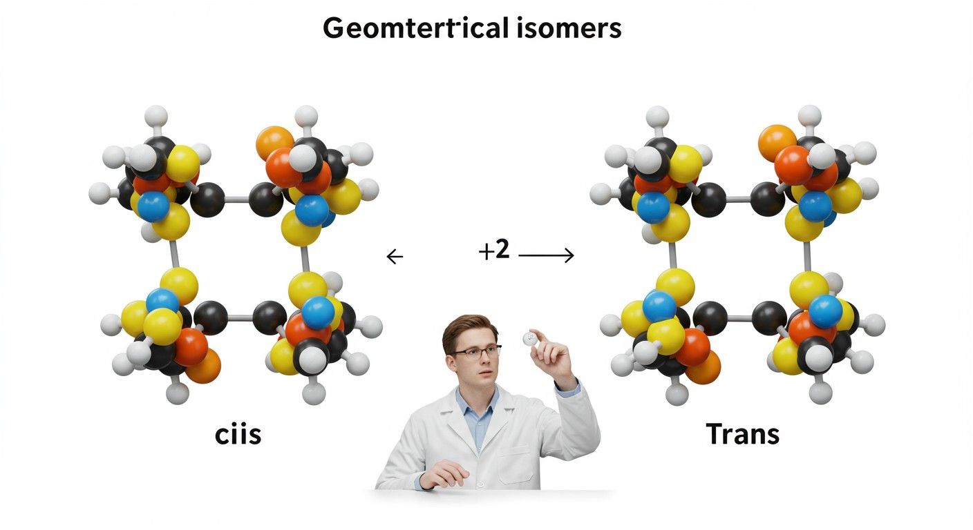 A geometriai izomerek az elrendezésük alapján különböznek.