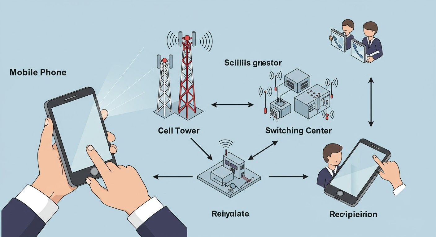 A GSM hívás a hálózat és a készülék együttműködése.