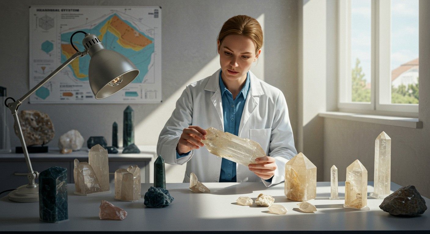 A hexagonális ásványok közé tartozik a kvarc és gipsz.