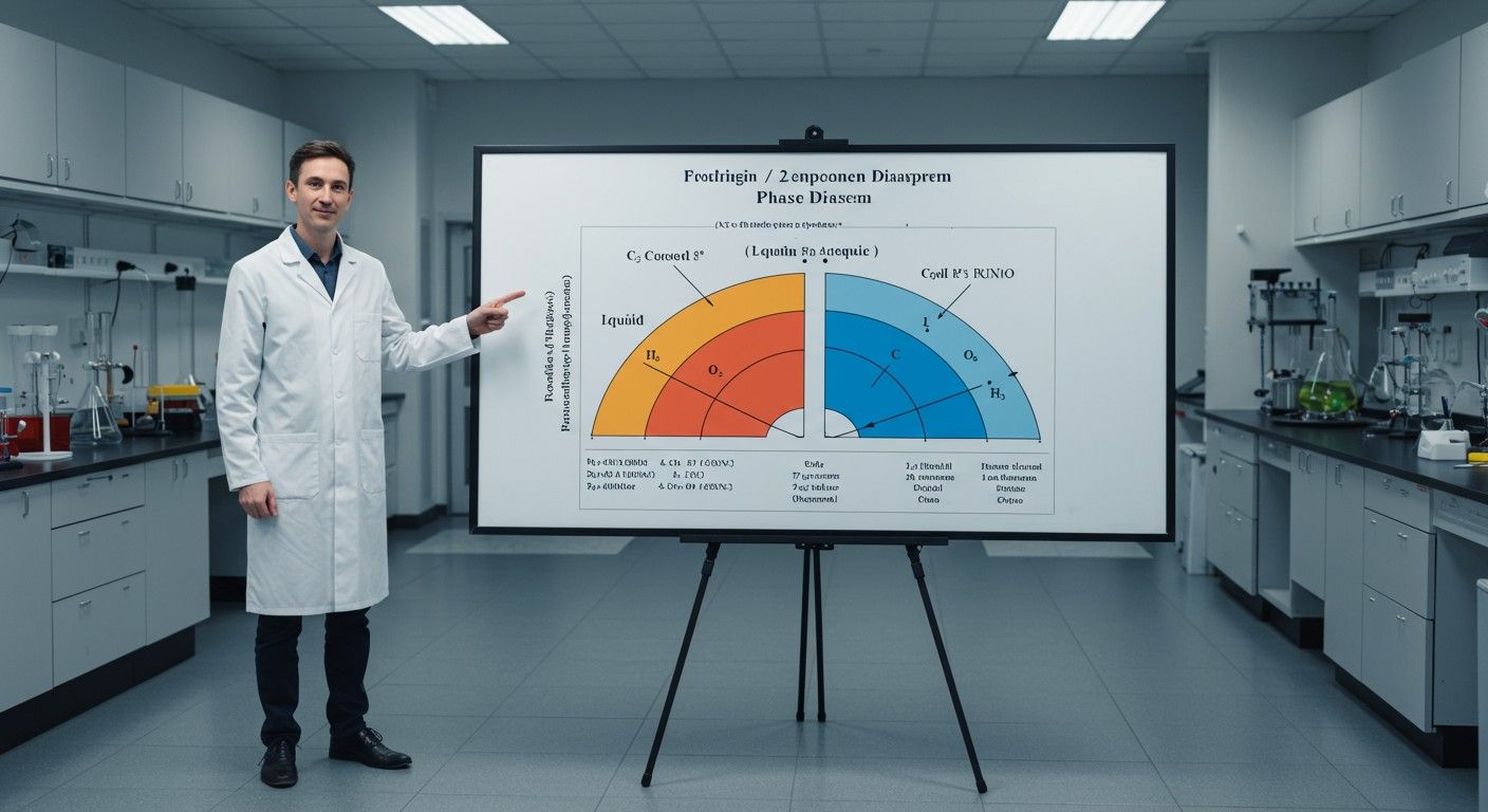 A kétkomponensű rendszerek fázisdiagramjai az elegy viselkedését mutatják.