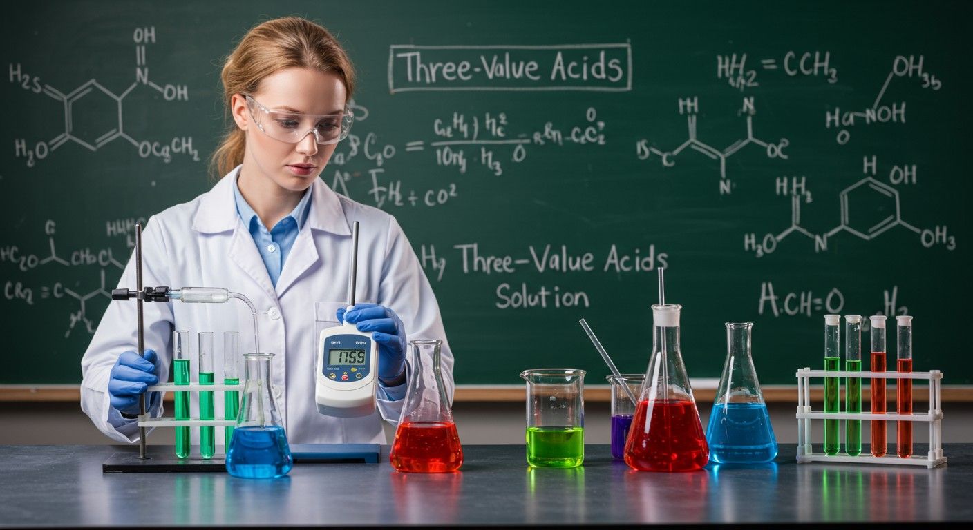 A háromértékű savak pH-érzékenysége kihívást jelent a kutatásban.