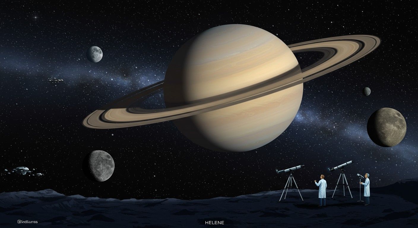 Helene egyedülálló formájú, mint a kis holdak között.