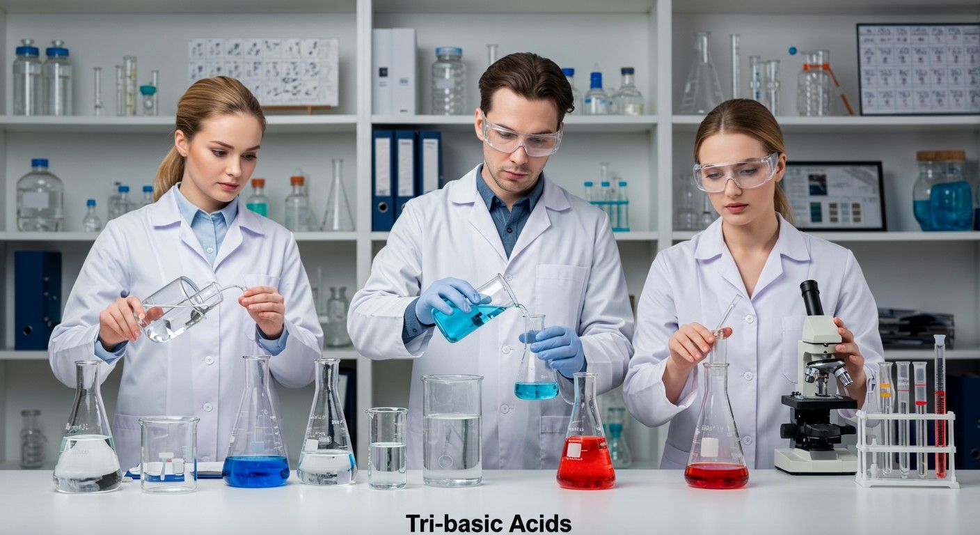 A háromértékű savak stabilizálják a pH-értéket oldatban.