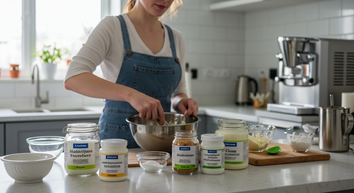 A stabilizátorok javítják a fagylalt textúráját és tartósságát.