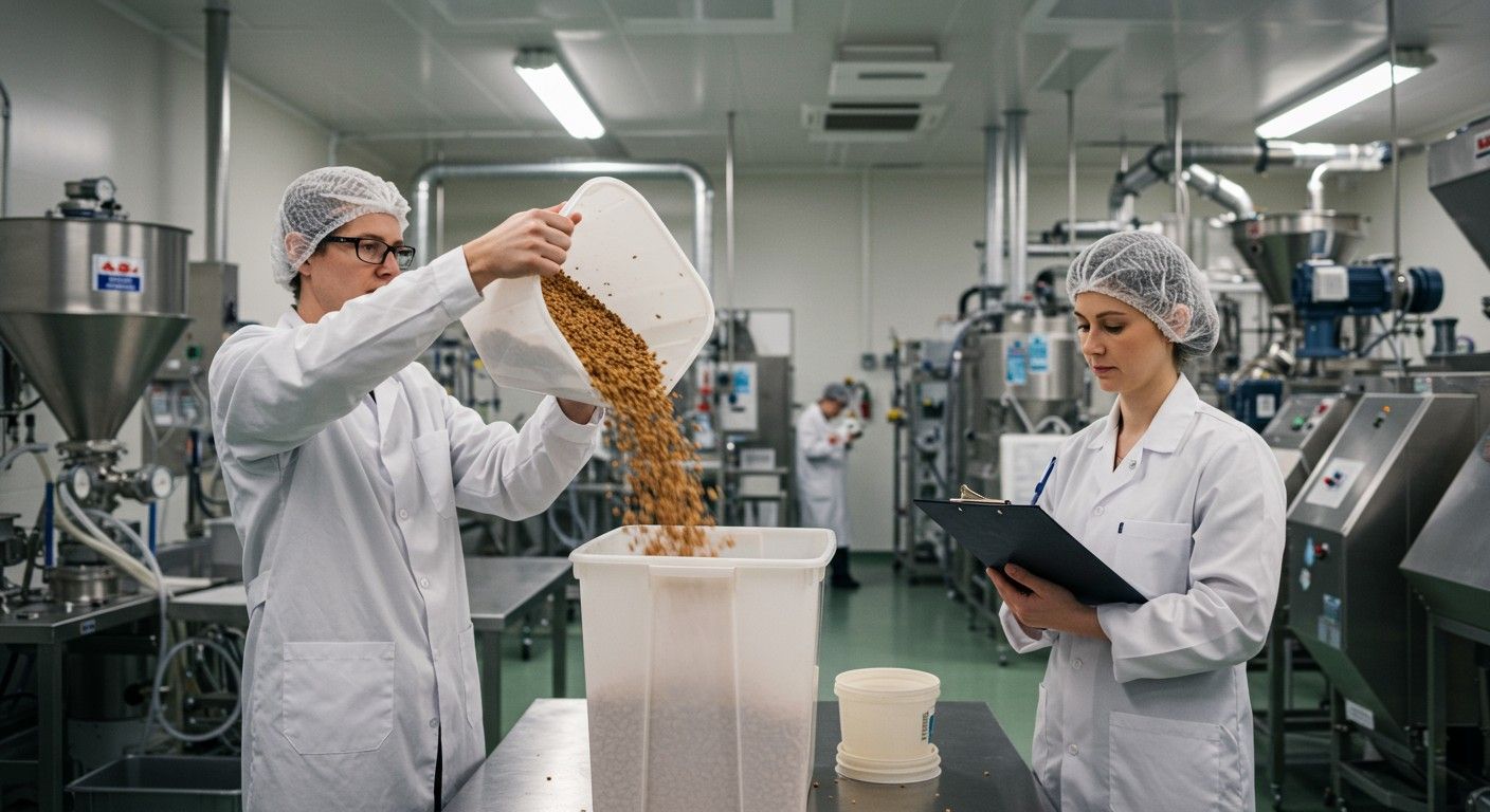 A száraz granulálás csökkenti a nedvesség okozta problémákat.