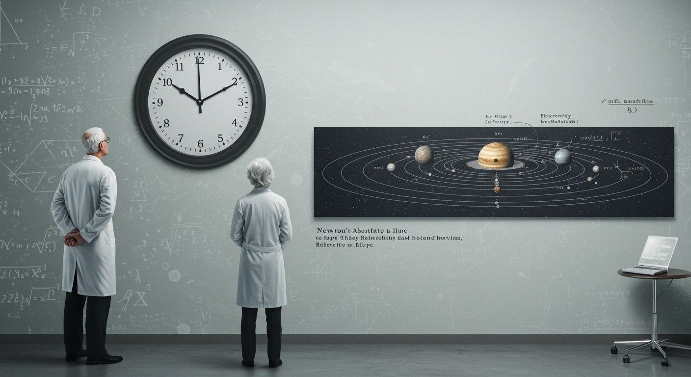 Einstein relativitása megkérdőjelezte Newton abszolút időfogalmát.