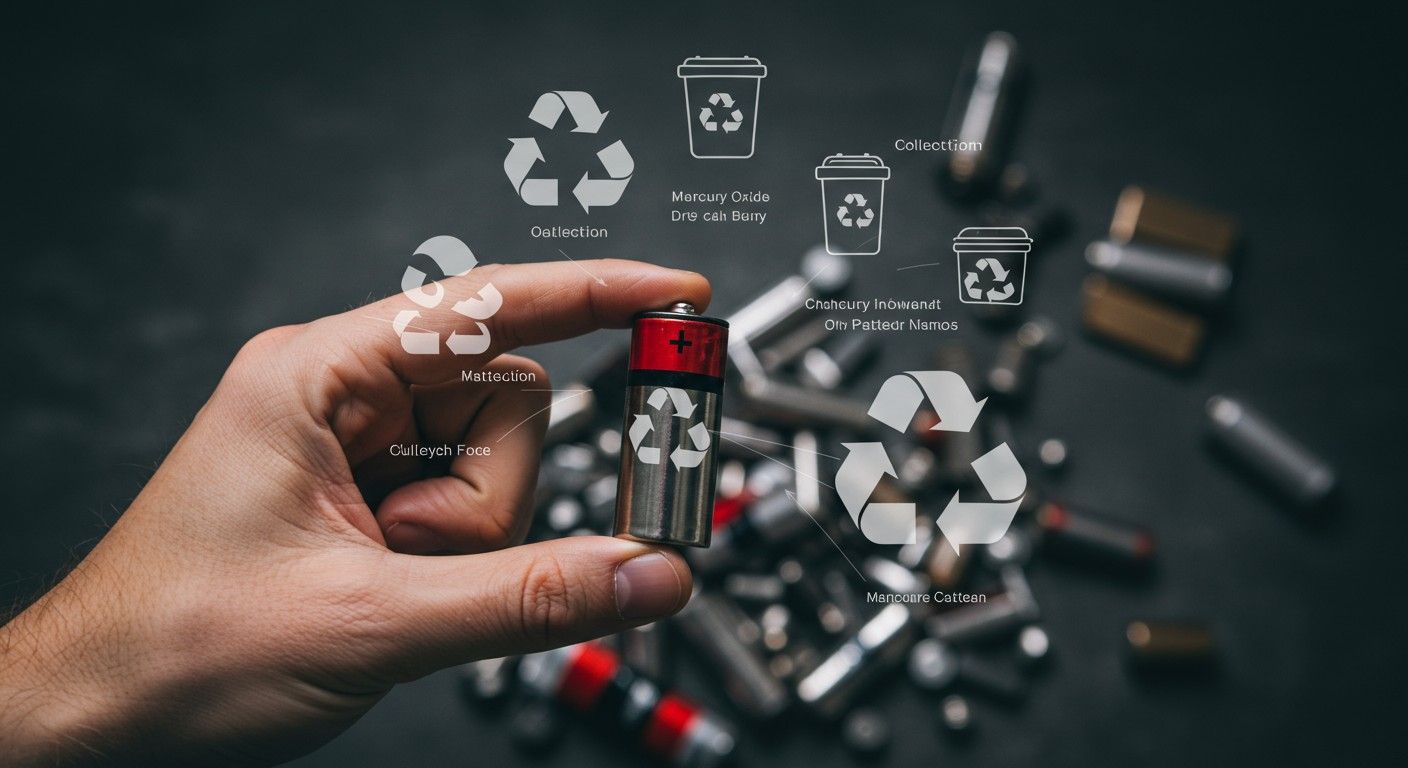 A higany-oxidos szárazelemek újrahasznosítása csökkenti a környezeti szennyezést.