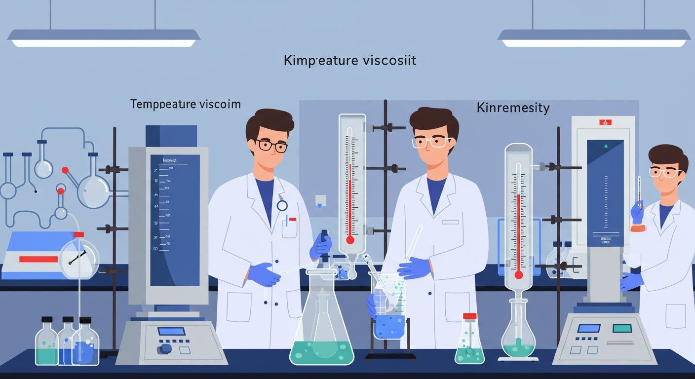 A hőmérséklet növekedésével csökken a viszkozitás.
