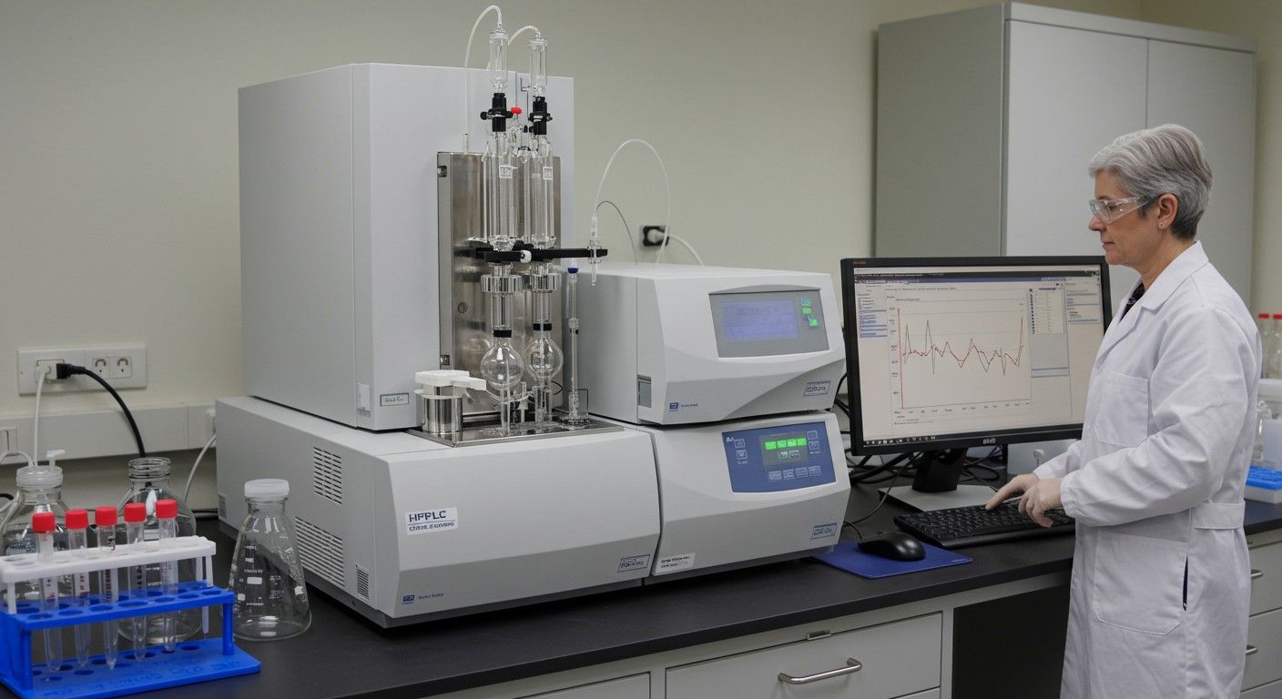 A HPLC rendszer precíziós pumpái elengedhetetlenek a sikerhez.