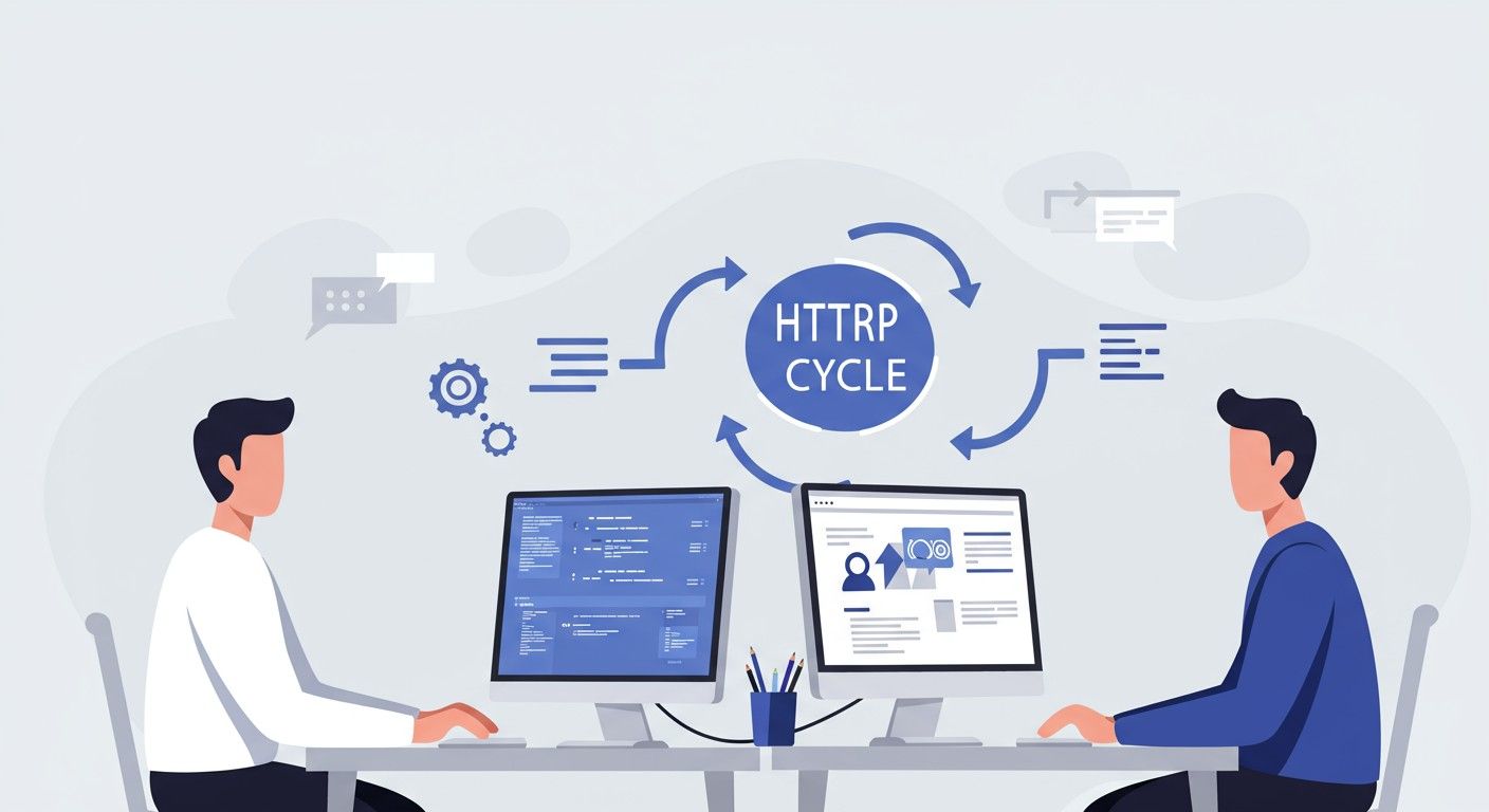 A HTTP kérés-válasz ciklus az adatkommunikáció alapja.