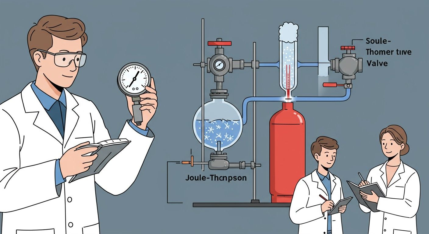 A Joule-Thompson effektus hűtésre használható gázoknál.