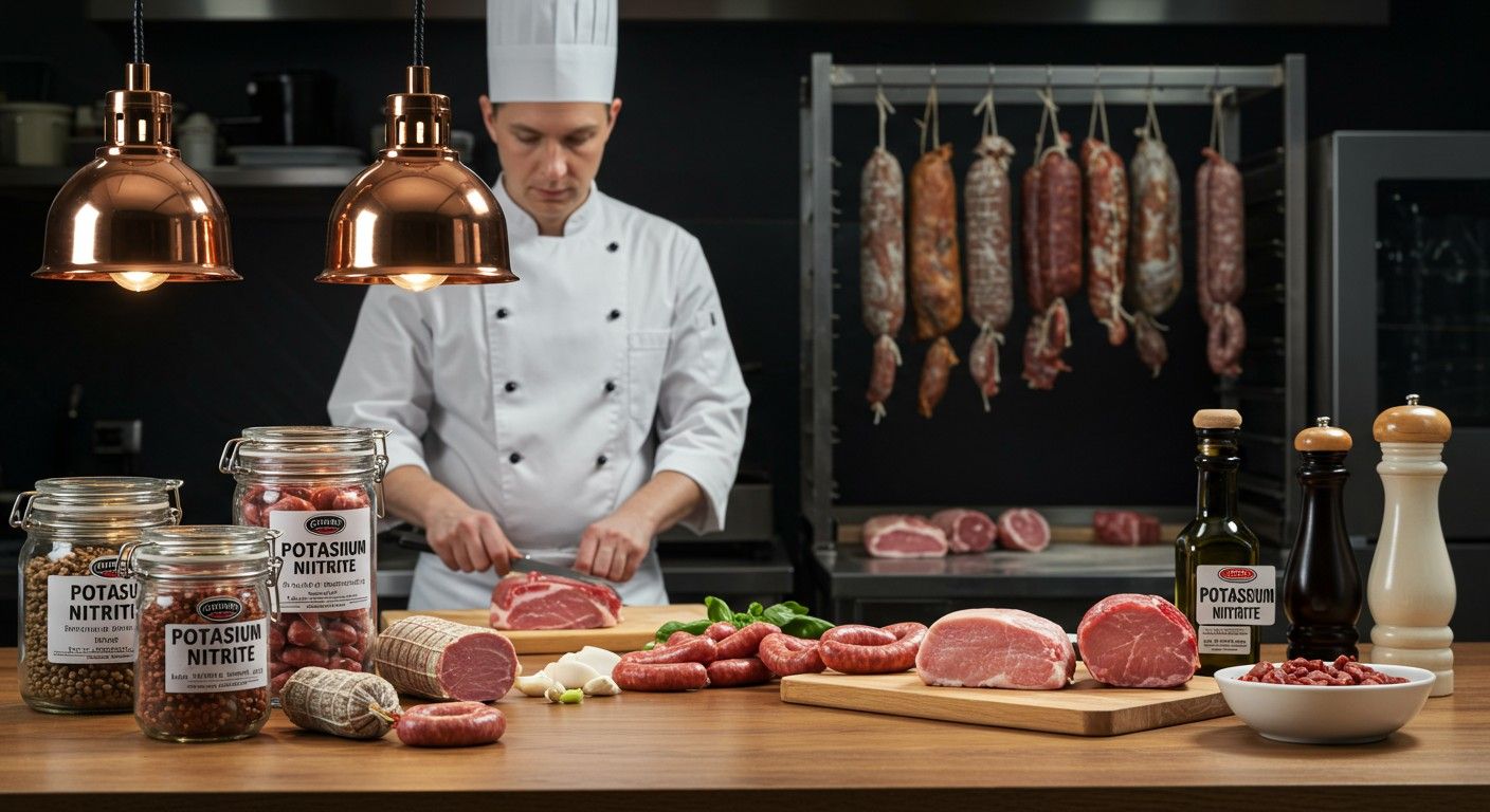 A kálium-nitrit megőrzi a hús színét és frissességét.