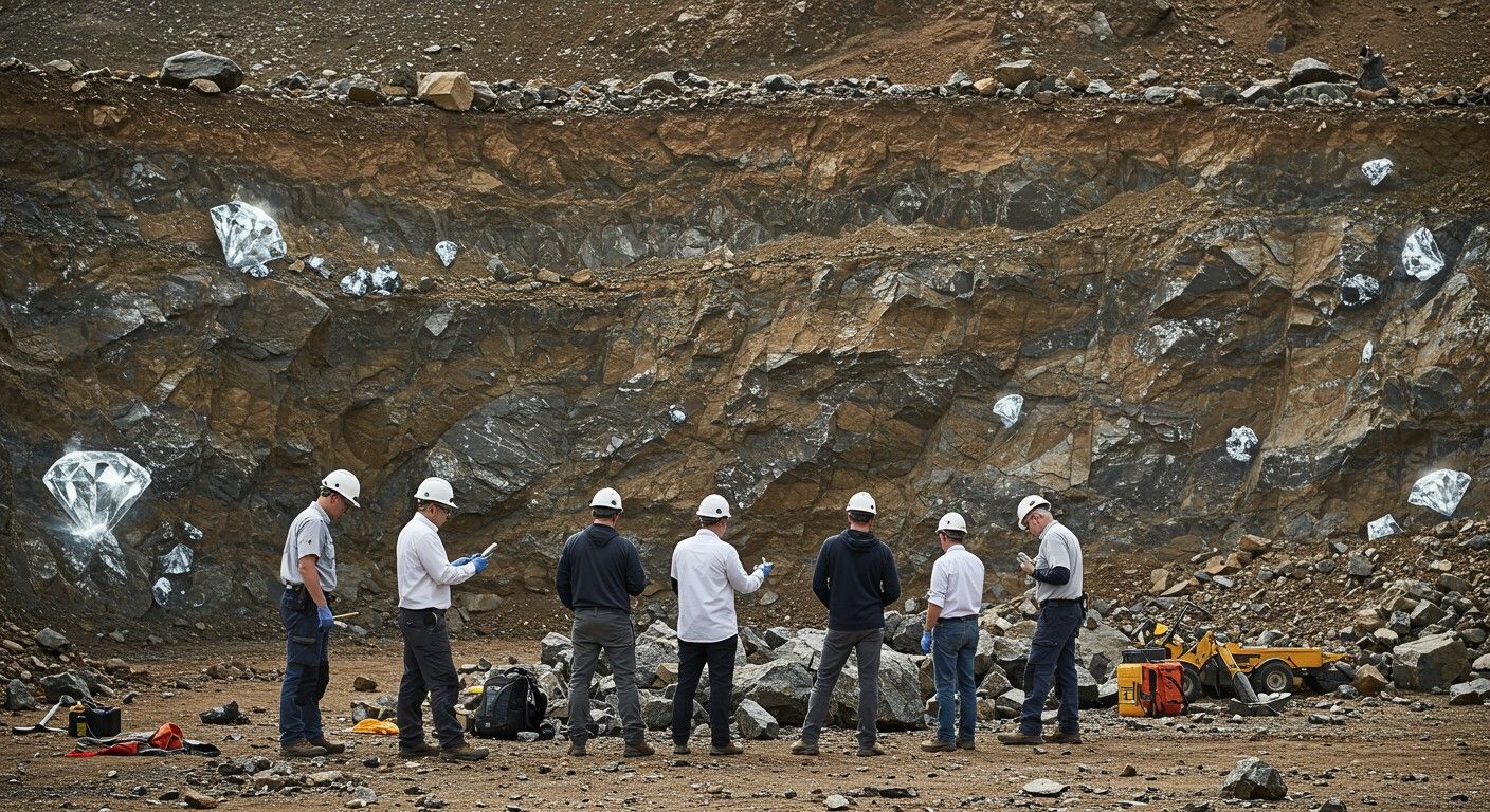 A kimberlit gyakran gyémántképződés helyszíne, jelentős lelőhelyekkel.