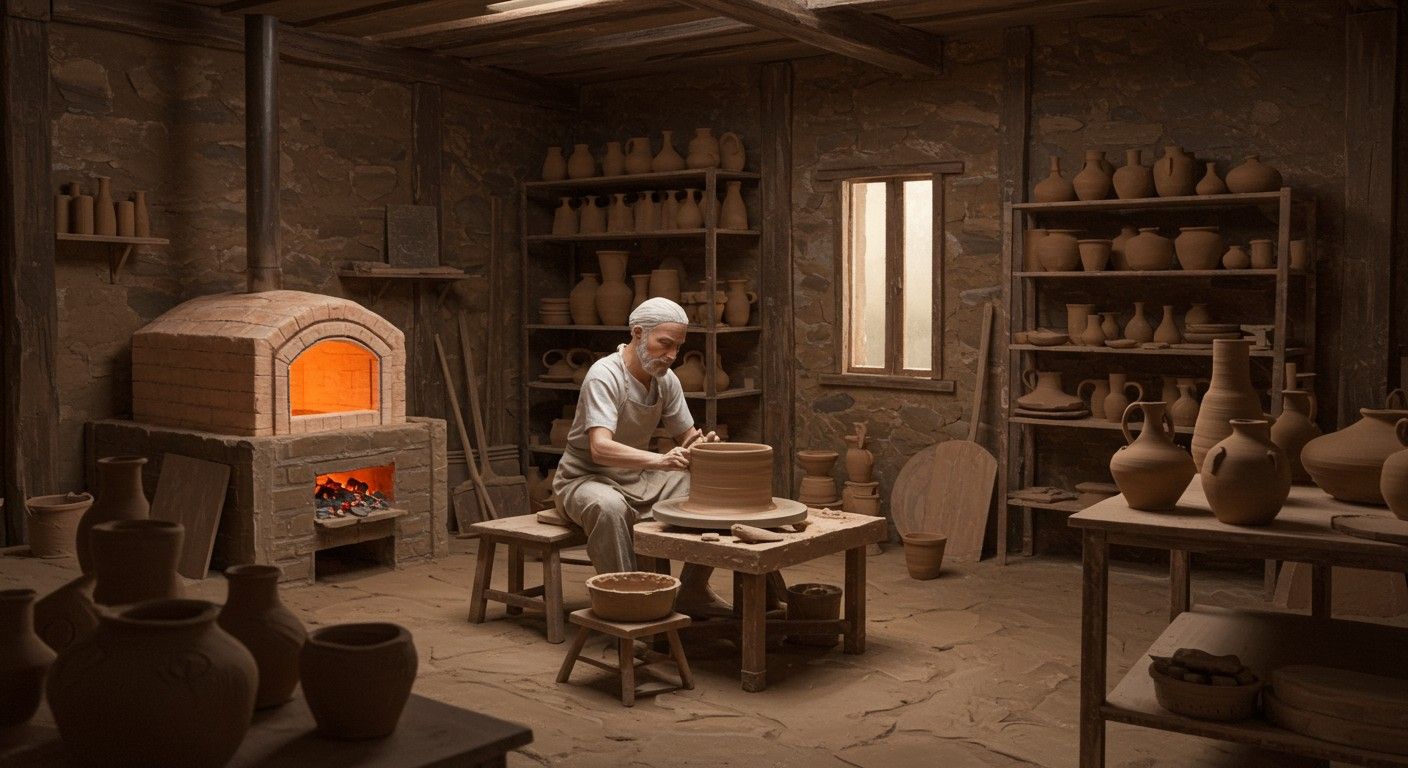 A kőagyag égésével tartós, erős kerámiák készülnek.