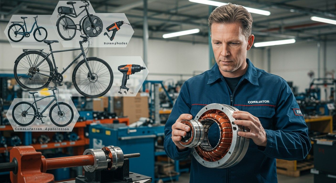 A kommutátoros motorok elterjedtek háztartási gépekben és járművekben.