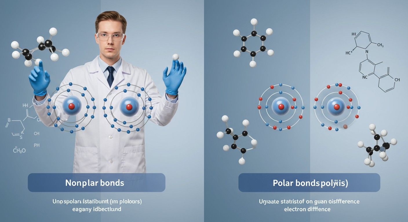 Apoláris kötések esetén az elektronok egyenletesen oszlanak el.