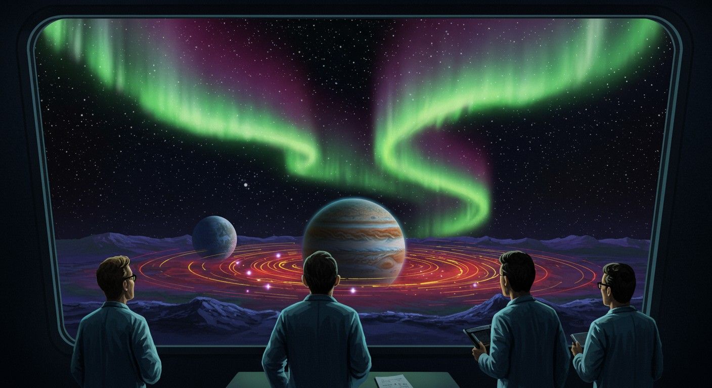 A Jupiter magnetoszférája különleges auróraformákat generál.