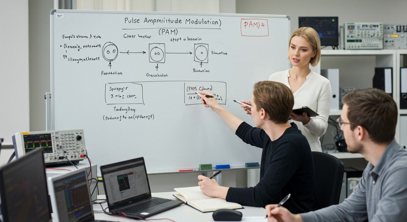 A PAM folyamata a jel amplitúdójának változtatásával kezdődik.