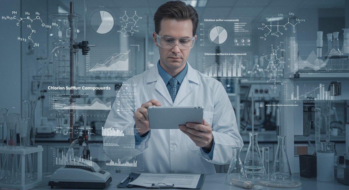 A kénklorür analitikai kimutatása precíziós módszerekkel történik.