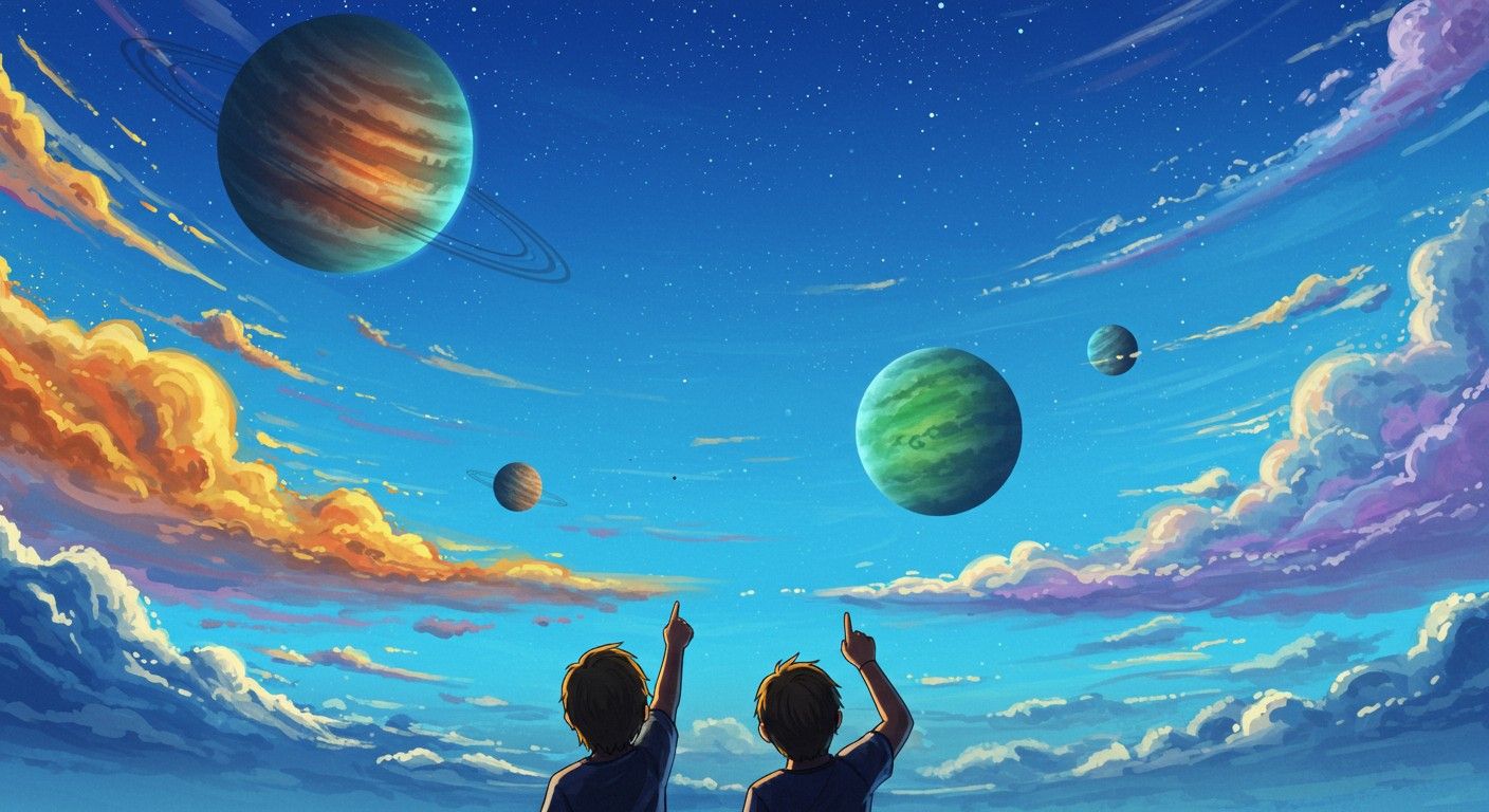 Más bolygókon az ég színe különböző gázok miatt változik.