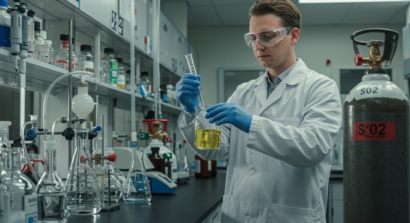 A kén-dioxid előállítása kulcsfontosságú a kénsavgyártásban.