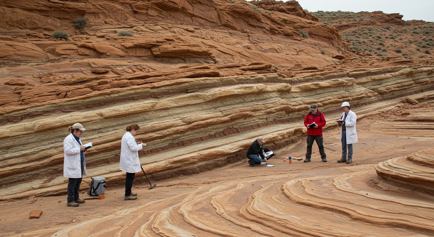 Az evaporitok rétegeződése fontos információ a geológiai történelemről.