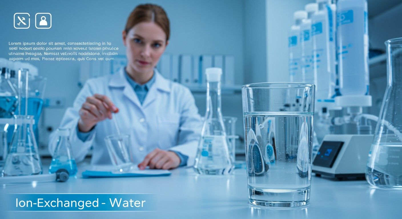 Az ioncserélt víz tisztasága javítja a laboratóriumi méréseket.